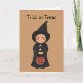 Little Witch Halloween Kaart (Voorkant)