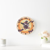 Little Witch Halloween Wall Clock Ronde Klok (Huis)