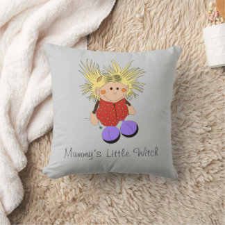 Little Witch Throw Pillow Kussen