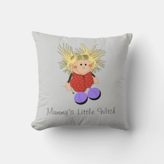 Little Witch Throw Pillow Kussen (Voorkant)
