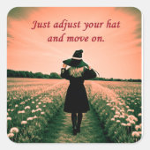 Little Witch Vierkante Sticker (Voorkant)