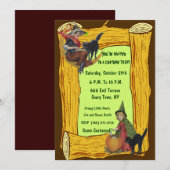 Little Witches Party Uitnodiging (Voorkant / Achterkant)