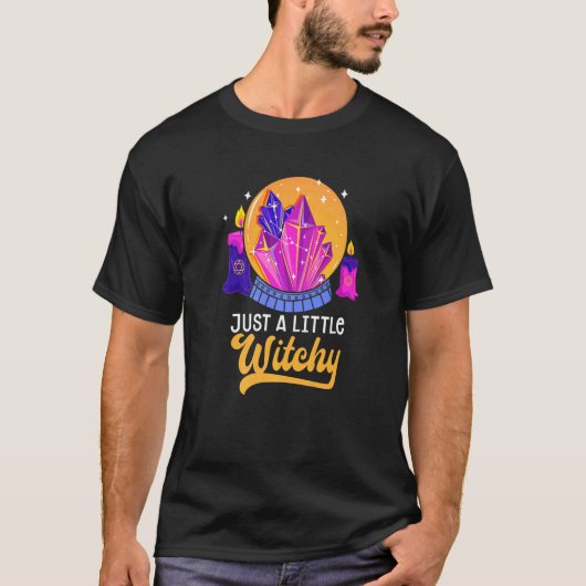 Little Witchy Crystal Divination Ball Tarot Cards  T-shirt (Voorkant)
