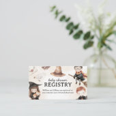Little Wizard Baby shower Registry Enclosure Kaart (Staand voorkant)