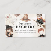 Little Wizard Baby shower Registry Enclosure Kaart (Voorkant)