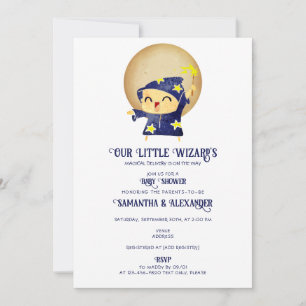Little Wizard Boy Magisch Halloween Baby shower Kaart