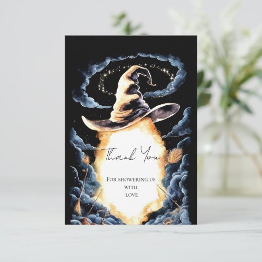 Little Wizard Pet Baby shower Bedankkaart (Staand voorkant)
