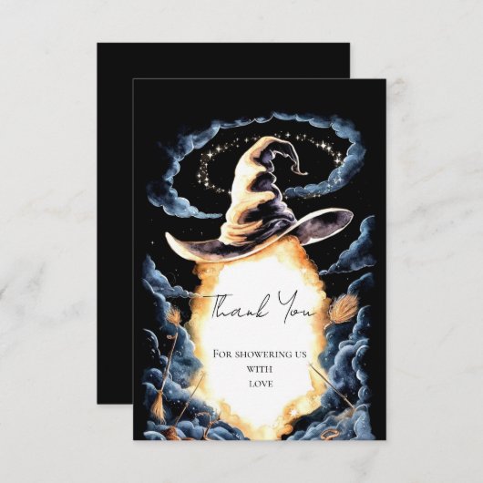 Little Wizard Pet Baby shower Bedankkaart (Voorkant / Achterkant)