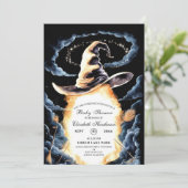 Little Wizard Pet Baby shower Kaart (Staand voorkant)