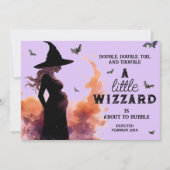 Little WIzzard Halloween Custom Foto Zwangerschap Aankondiging (Voorkant)