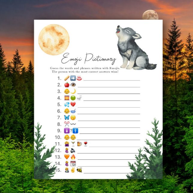 Little Wolf baby shower Emoji afbeelding spel (Creator heeft geüpload)