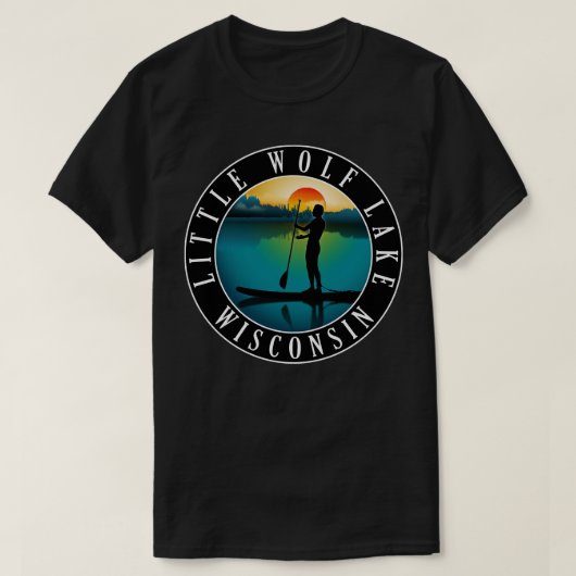 Little Wolf Lake Wisconsin Paddleboarding T-shirt (Design voorkant)