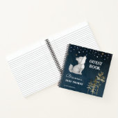 Little wolf thema baby shower gastenboek notitieboek (Binnen)