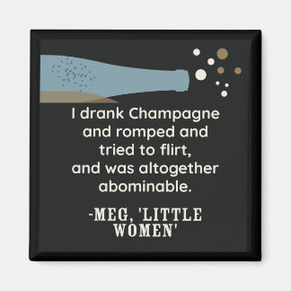 Little Women Champagne Citaat Schattige Boekenwurm Magneet