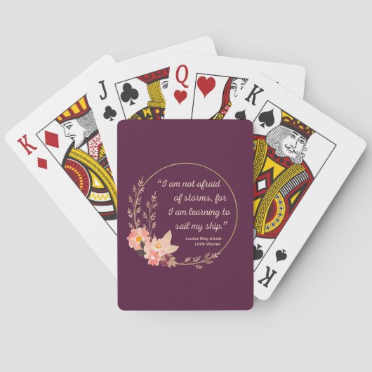 Little Women Quote I - Cute Style Pokerkaarten (Achterkant)