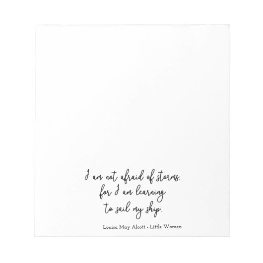 Little Women Quote I - Handschrijfstijl Notitieblok (Voorkant)