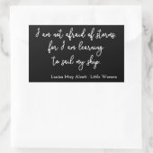Little Women Quote I - Handschrijfstijl Rechthoekige Sticker (Tas)