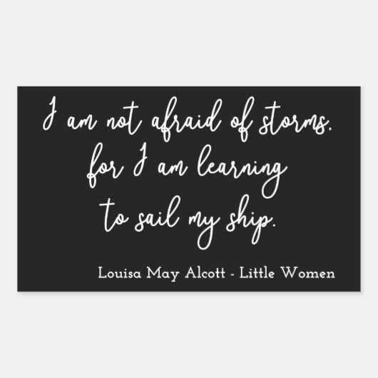 Little Women Quote I - Handschrijfstijl Rechthoekige Sticker (Voorkant)