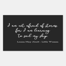 Little Women Quote I - Handschrijfstijl Rechthoekige Sticker
