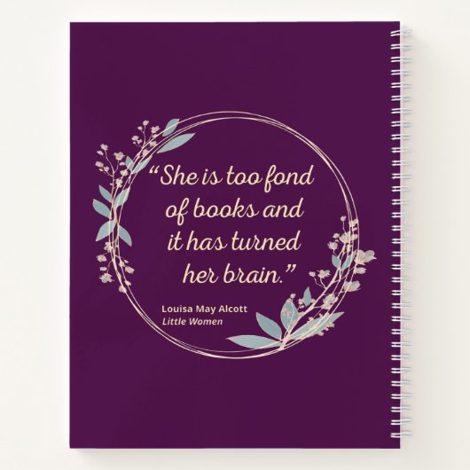 Little Women Quote II - Cute Style Notitieboek (Achterkant)