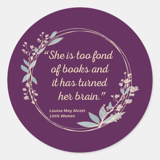 Little Women Quote II - Cute Style Ronde Sticker (Voorkant)