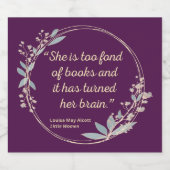 Little Women Quote II - Cute Style Sparkling Wijnetiket (Enkel label)