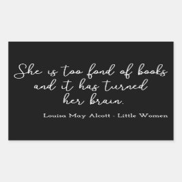 Little Women Quote II - Handschriftenstijl Rechthoekige Sticker