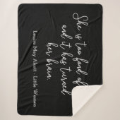 Little Women Quote II - Handschriftenstijl Sherpa Deken (Voorkant)