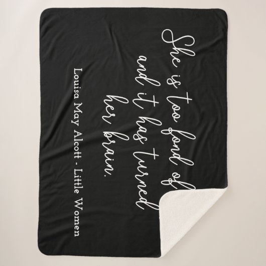 Little Women Quote II - Handschriftenstijl Sherpa Deken (Voorkant)