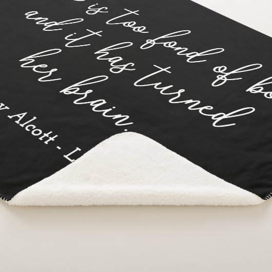 Little Women Quote II - Handschriftenstijl Sherpa Deken (3/4)
