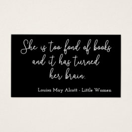 Little Women Quote II - Handschriftenstijl Visitekaartje