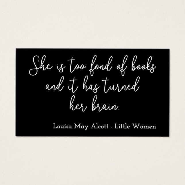 Little Women Quote II - Handschriftenstijl Visitekaartje (Voorkant)