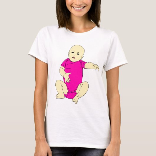 Little Wonder-Baby Pop Art Illustration T-shirt (Voorkant)