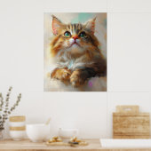 Little Wonder Kitten - Maine Coon Cat Poster (Keuken)