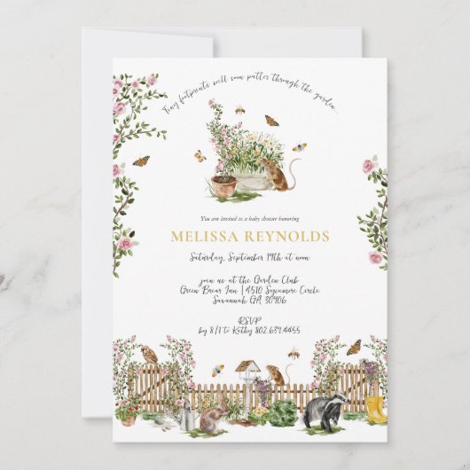 Little Wonders | Spring Garden Baby shower Kaart (Voorkant)