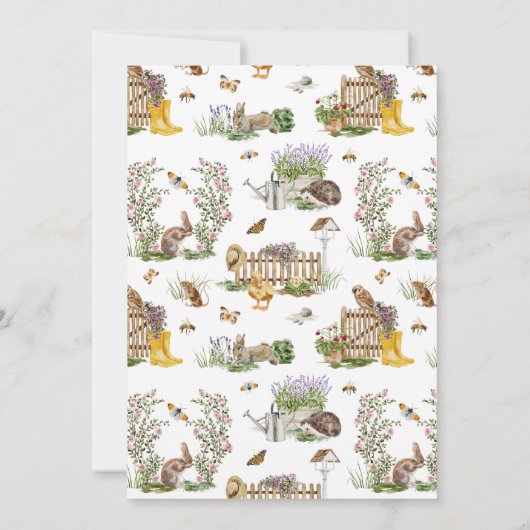 Little Wonders | Spring Garden Baby shower Kaart (Achterkant)