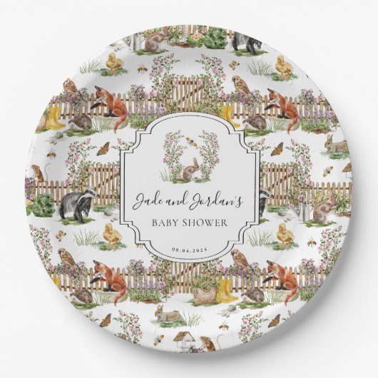 Little Wonders | Spring Garden Baby shower Papieren Bordje (Voorkant)