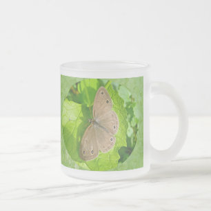 Little Wood Satyr Butterfly Matglas Koffiemok