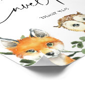 Little Woodland Baby shower Address Envelope Sign Poster (Hoek)