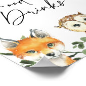 Little Woodland Baby shower Food and Drink Sign Poster (Hoek)