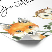 Little Woodland Baby shower Guestbook Poster (Hoek)