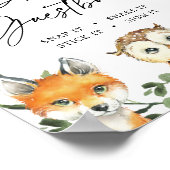 Little Woodland Baby shower Photo Guestbook Sign Poster (Hoek)