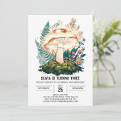 Little Woodland digitale paddenstoel verjaardag Kaart (Staand voorkant)