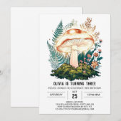 Little Woodland digitale paddenstoel verjaardag Kaart (Voorkant / Achterkant)