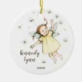 Little Woodland Fairy Personalized Girl's Name Keramisch Ornament (Voorkant)