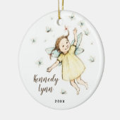 Little Woodland Fairy Personalized Girl's Name Keramisch Ornament (Links)