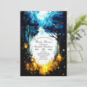 Little Woodland Forest Baby shower Kaart (Staand voorkant)