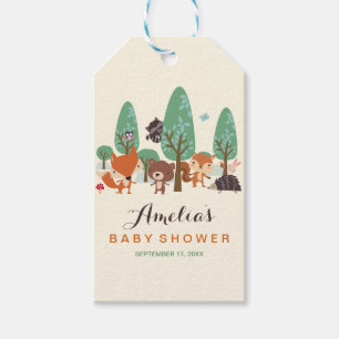 Little Woodland Friends Baby shower Cadeau Labels Cadeaulabel
