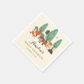 Little Woodland Friends Baby shower Napkins Servet (Hoek)