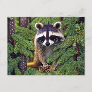 Little Woodland Wilderness Raccoon Briefkaart